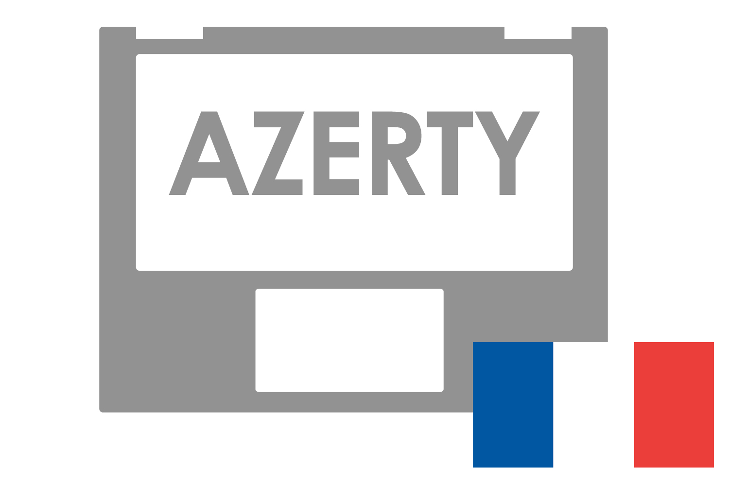 Teclado azul retroiluminado AZERTY francés